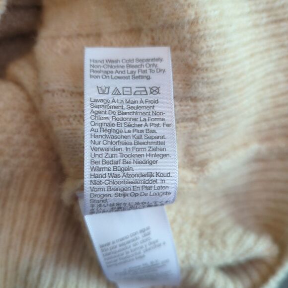 Madewell Havener Pullover Sweater Womens Medium Cable Knit Powder Wool Alpaca - Picture 7 of 8